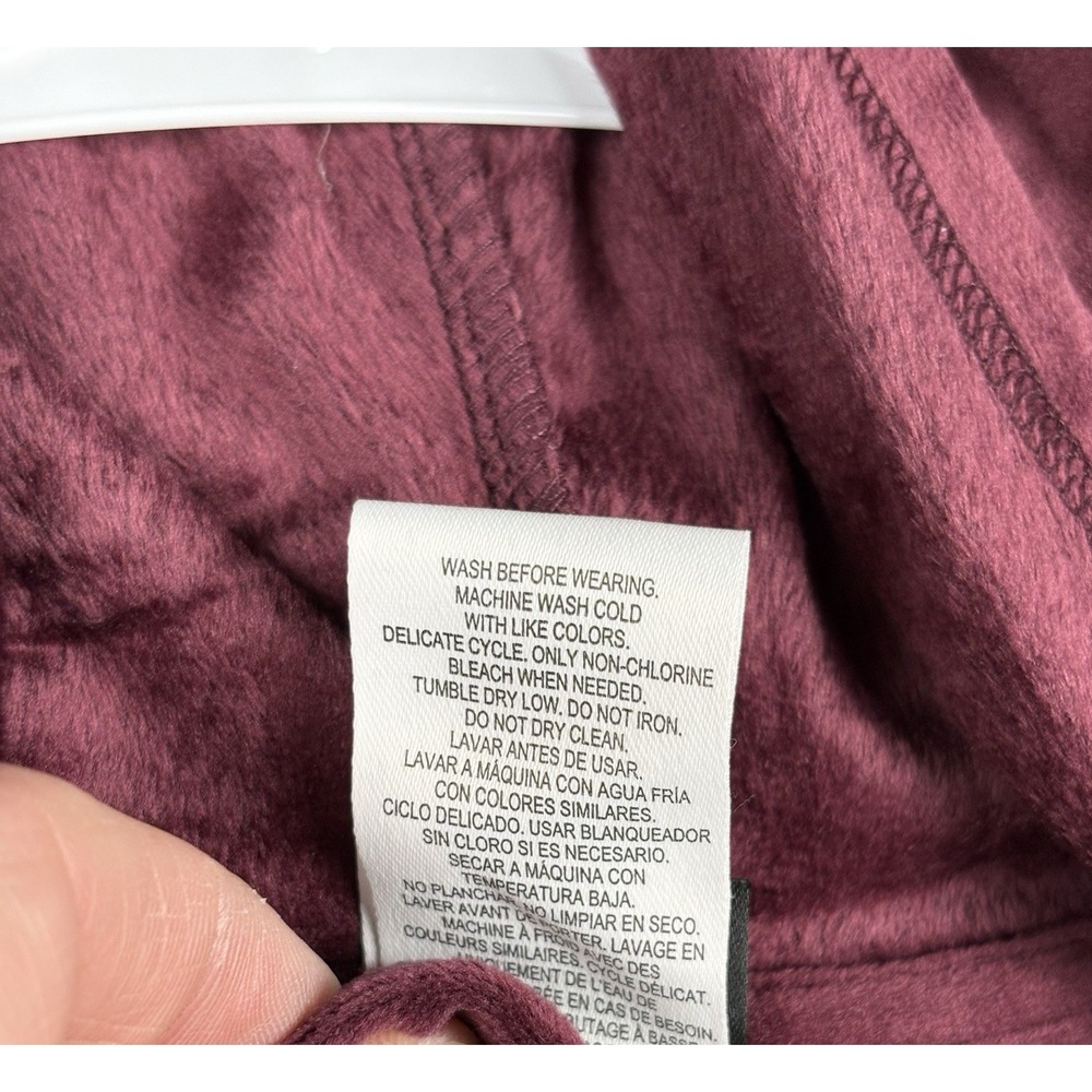 Felina Women's L Velour Hoodie Jogger Set Burgundy New No Tags Tried On - Picture 5 of 13